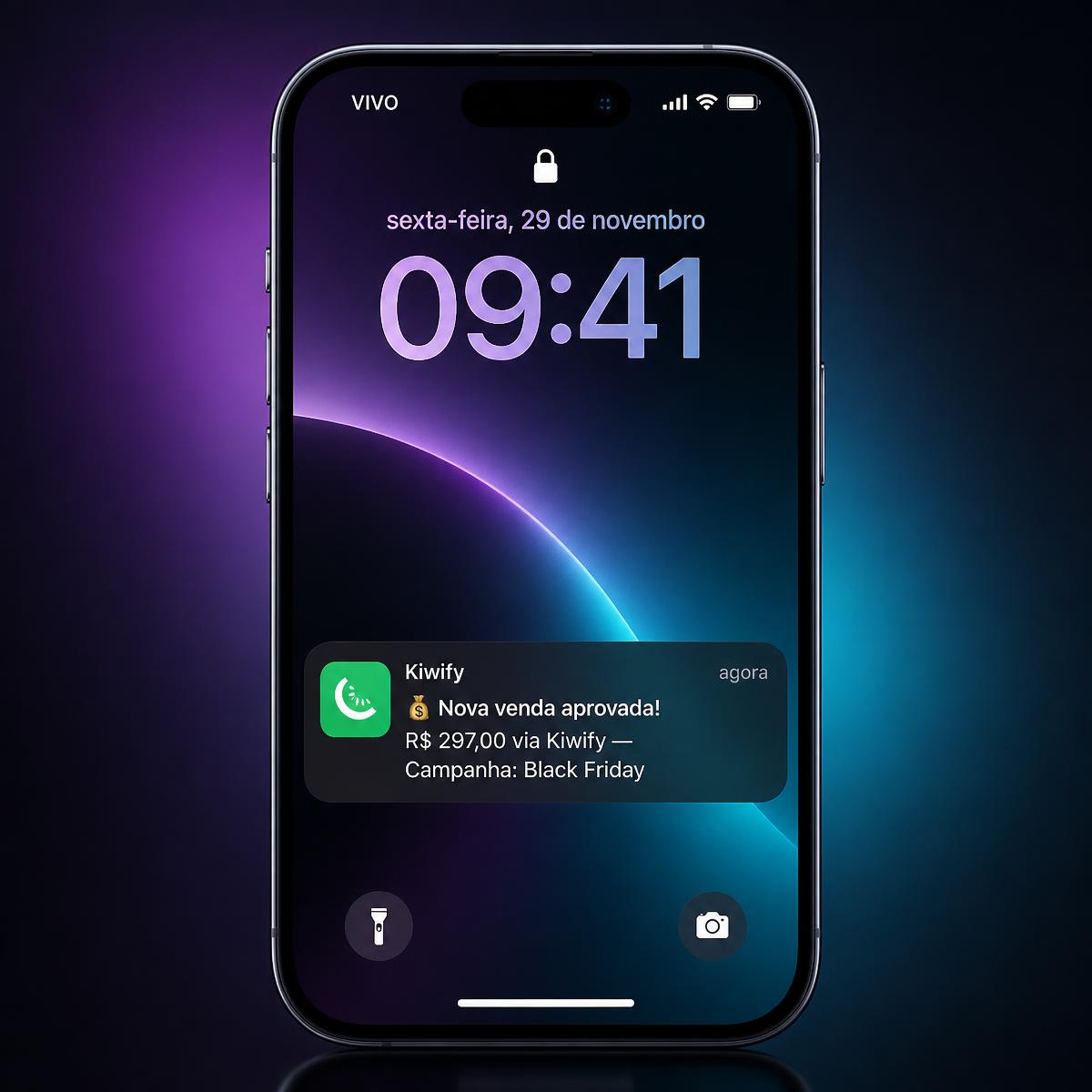 Notificação de venda no celular